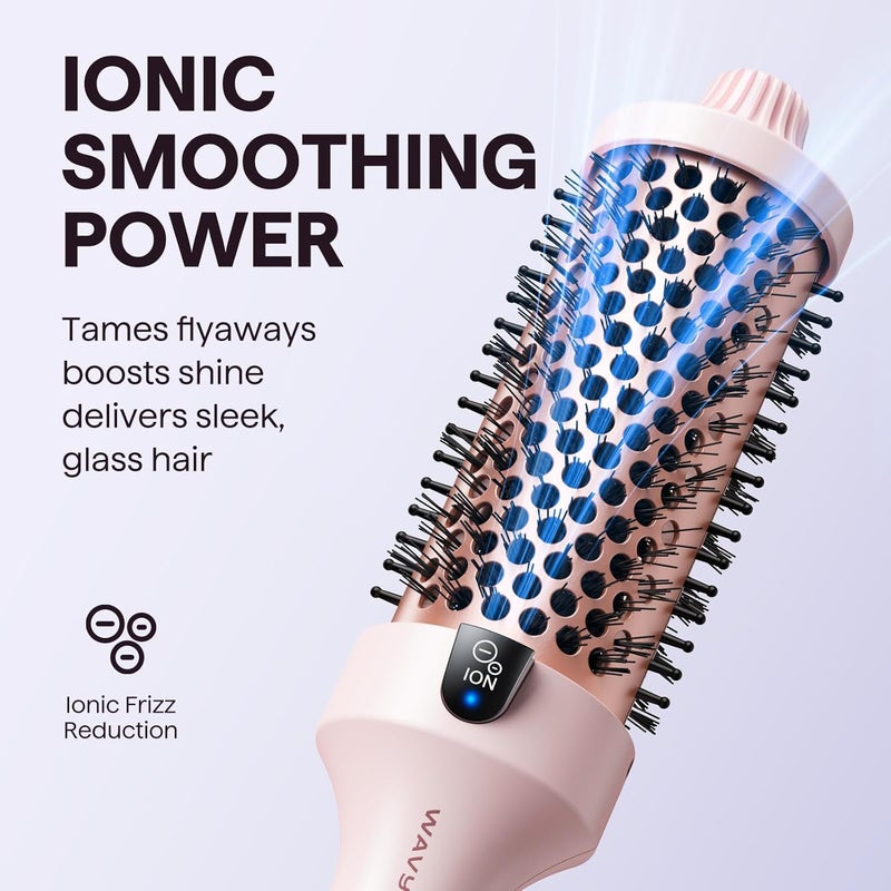 wavytalk Thermal Brush Blowout Boost Grande, 1.77 Inch Heated Round Brush for Long Hair Blowout, Tourmaline Ceramic Negative Ion Technology Reduce Hair Damage, Dual Voltage Sakura Pink - Image 2